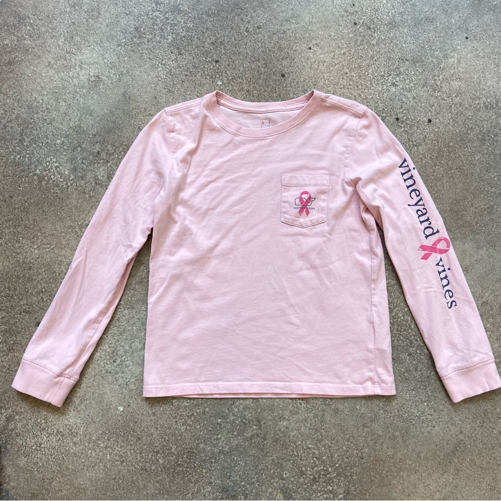 Vineyard Vines Breast Cancer Awareness Pink Long Sleeve Shirt